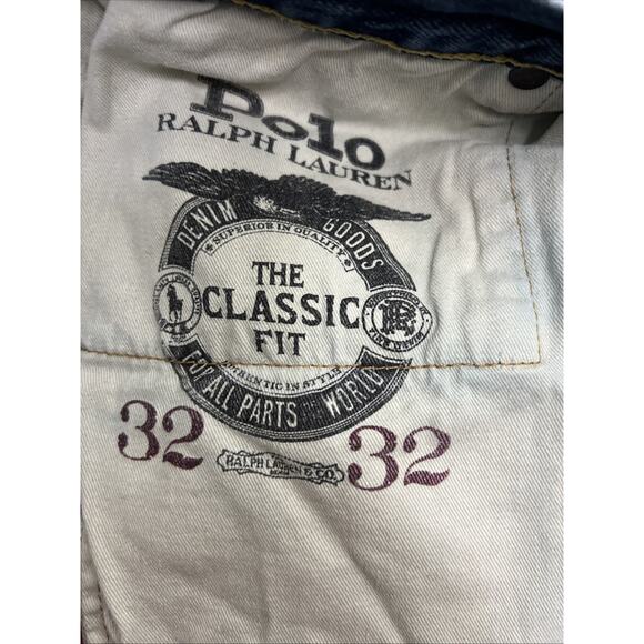 Polo Ralph Lauren Jeans Mens Size 32x32 Distressed Classic Fit Bandana Patchwork - Picture 10 of 14